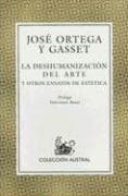 La deshumanización del arte y otros ensayos de estética