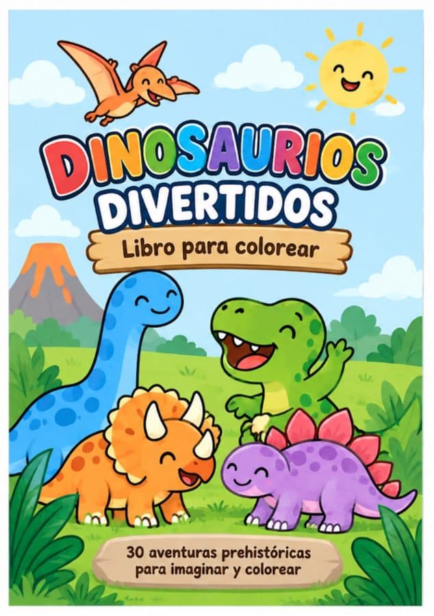 Dinosaurios Divertidos: Libro para colorear — Fr. Ramos V, libro usado