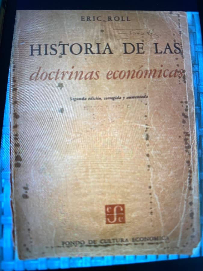 Historia de las doctrinas económicas — Eric Roll, libro usado