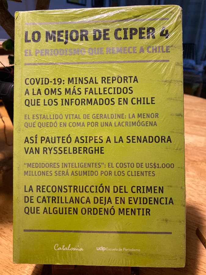 Lo Mejor de CIPER 4: El Periodismo que Remece a Chile — CIPER Chile (Centro de Investigación Periodística), libro usado