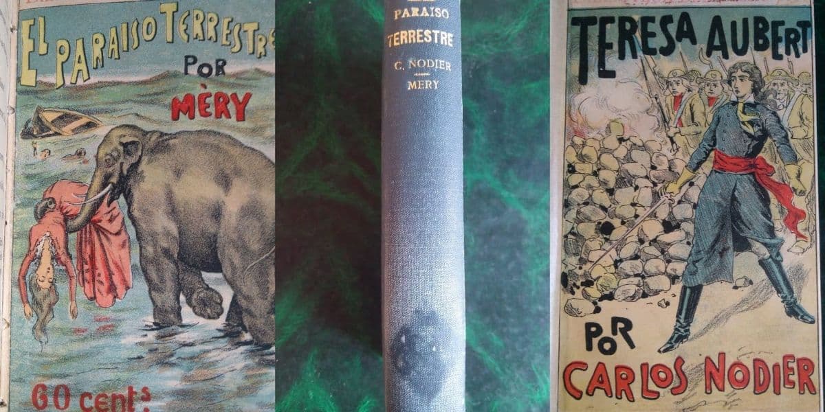 Encuadernación con dos obras antiguas — Nodier / Mery, libro usado