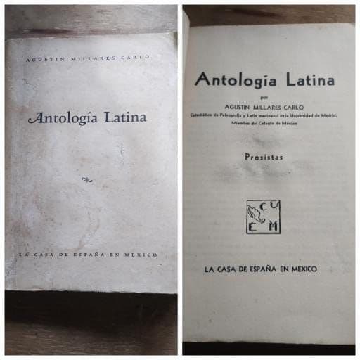 Antología Latina, Prosistas Cayó Julio Cesar, Cicerón — Agustín Millares Carlo , libro usado