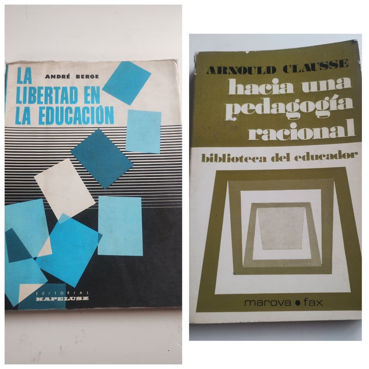 Pack dos libros Pedagogía — André Berge y Arnold Clausse, libro usado