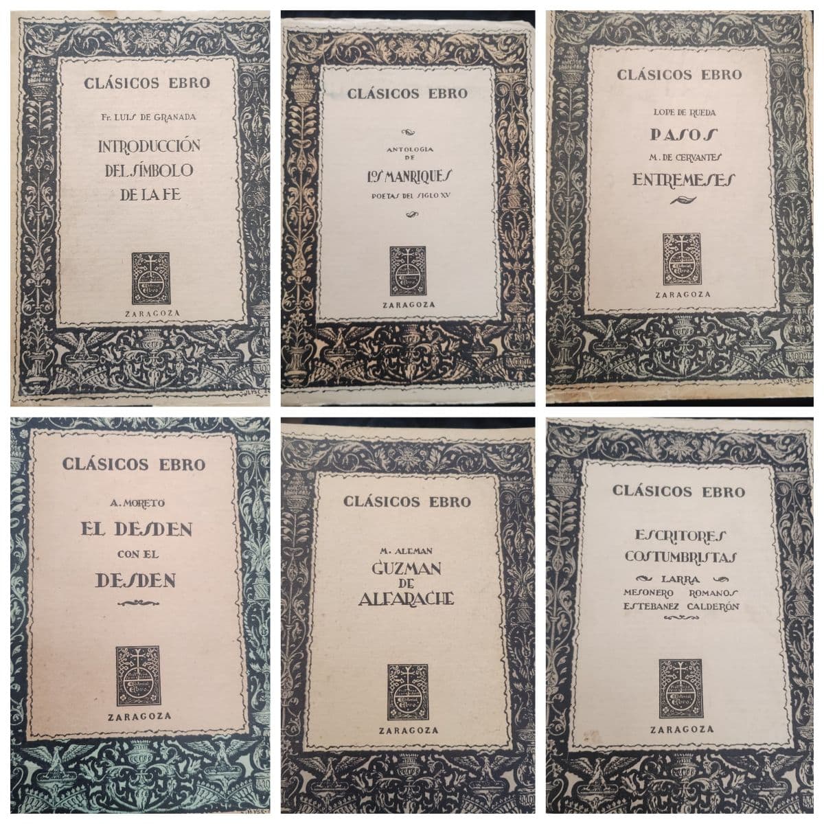 Pack de 6 antiguos libros Clásicos Ebro — Varios, libro usado