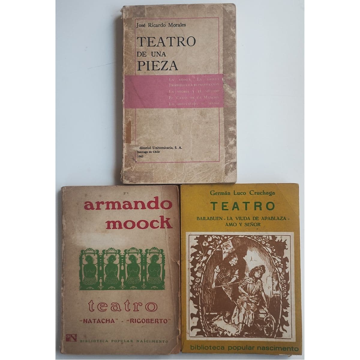 Colección de 3 libros de Teatro Chileno — Varios, libro usado