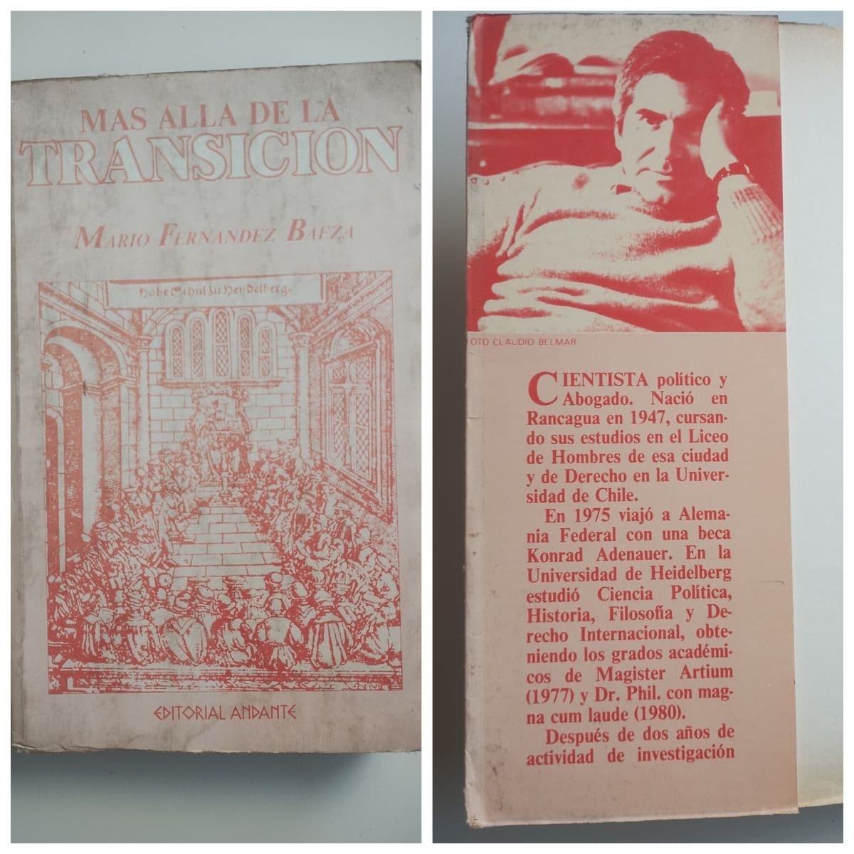 "Más allá de la Transición" Mario Fernández Baeza (1986) — Mario Fernández Baeza, libro usado