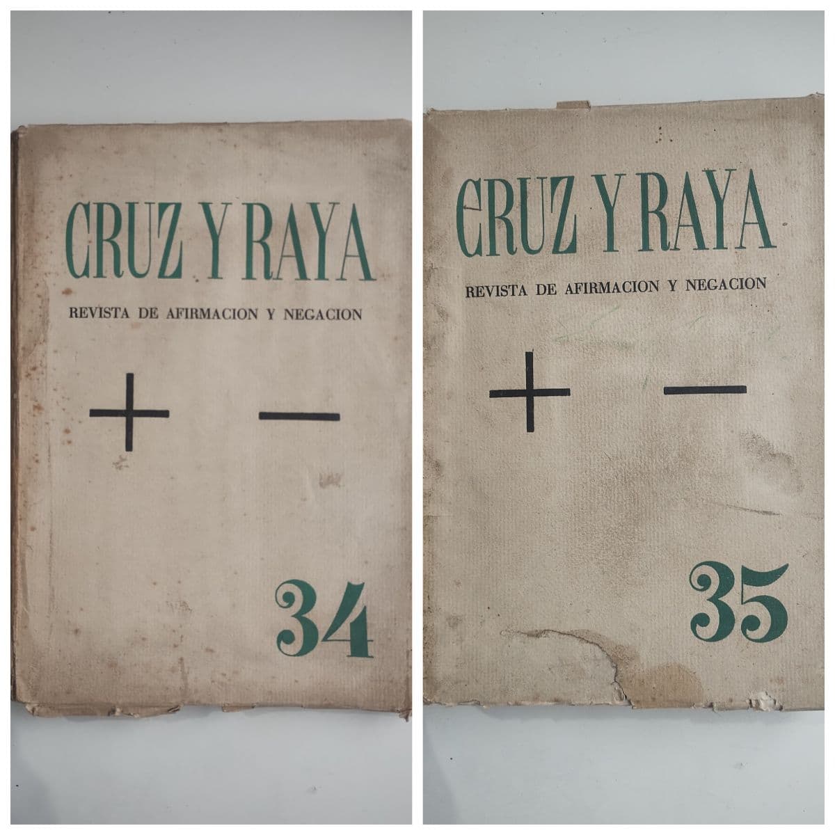 Dos números de historica revista Española Cruz y Raya. 34-35 — José Bergamin , libro usado (foto 1 de 6)