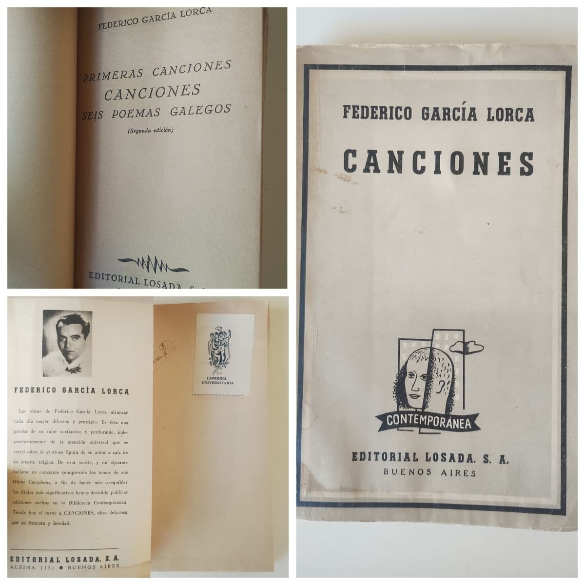Canciones Federico García Lorca — Federico García y, libro usado (foto 1 de 6)
