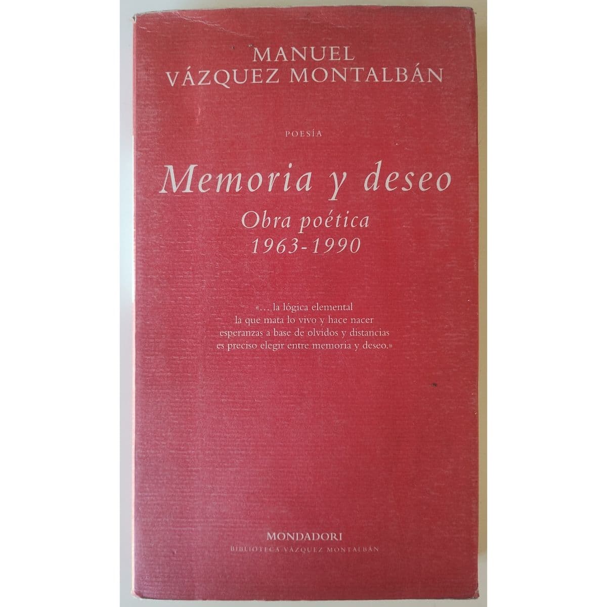 Manuel Vásquez Montalbán. Obra Poética (1963-1990) — Manuel Vázquez Montalban , libro usado (foto 1 de 6)