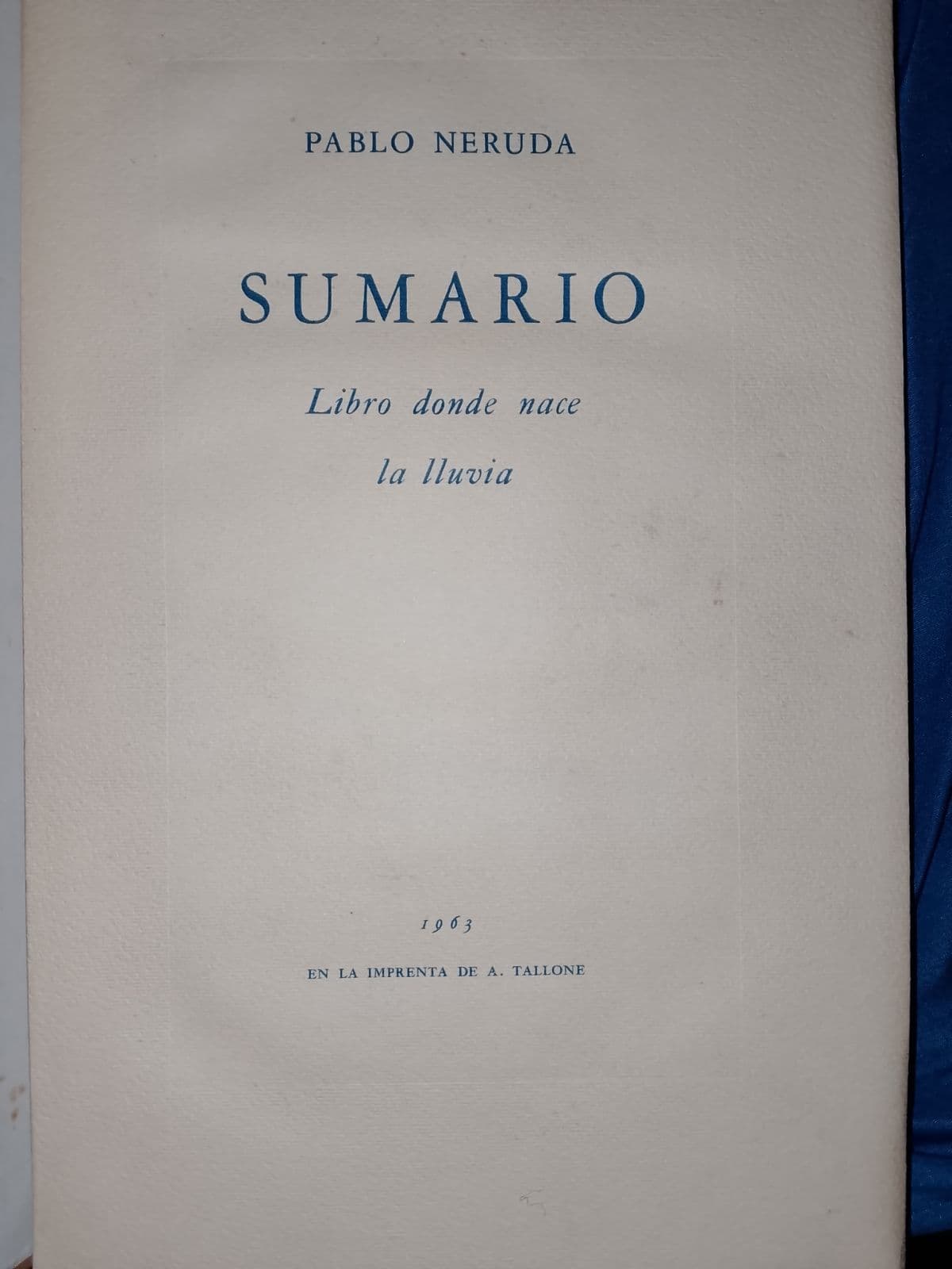 Sumario — Pablo Neruda , libro usado (foto 1 de 6)