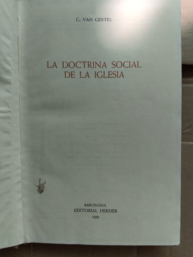 La Doctrina Social de la Iglesia — C. Van Gestel, libro usado