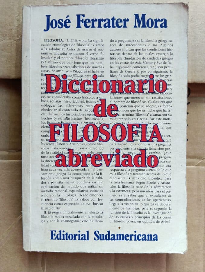 Diccionario de Filosofía abreviado — José Ferrater Mora, libro usado