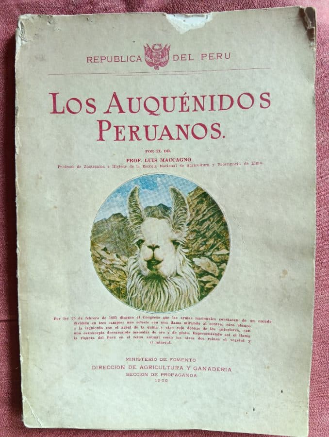 Los Auquénidos Peruanos — Prof. Luis Maccagno, libro usado