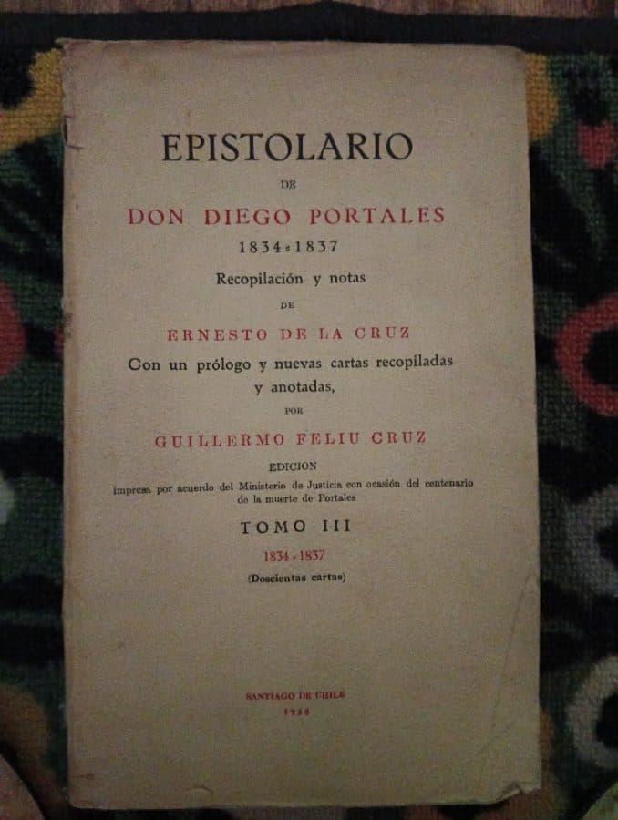 Epistolario de Don Diego Portales 1834-1837 (Tomo III)