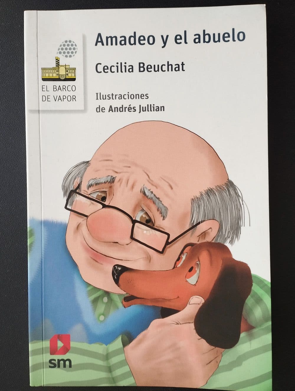Amadeo y el abuelo — Cecilia Beuchat Reichardt, Ediciones SM, libro usado