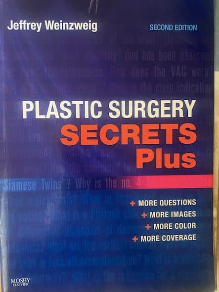 Plastic surgery secrets — Jeffrey Weinzweig, libro usado