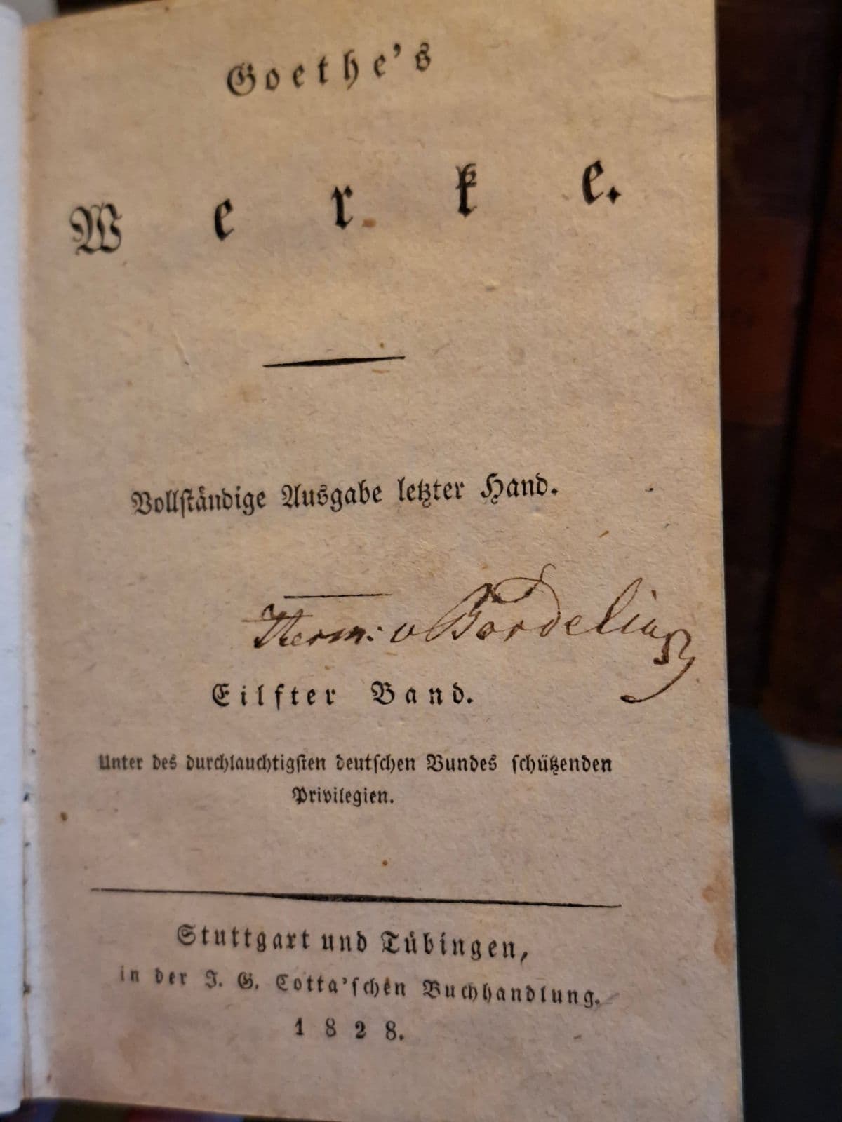 Goethe’s Werke – Vollständige Ausgabe letzter Hand — Johann Wolfgang von Goethe, libro usado (foto 1 de 6)