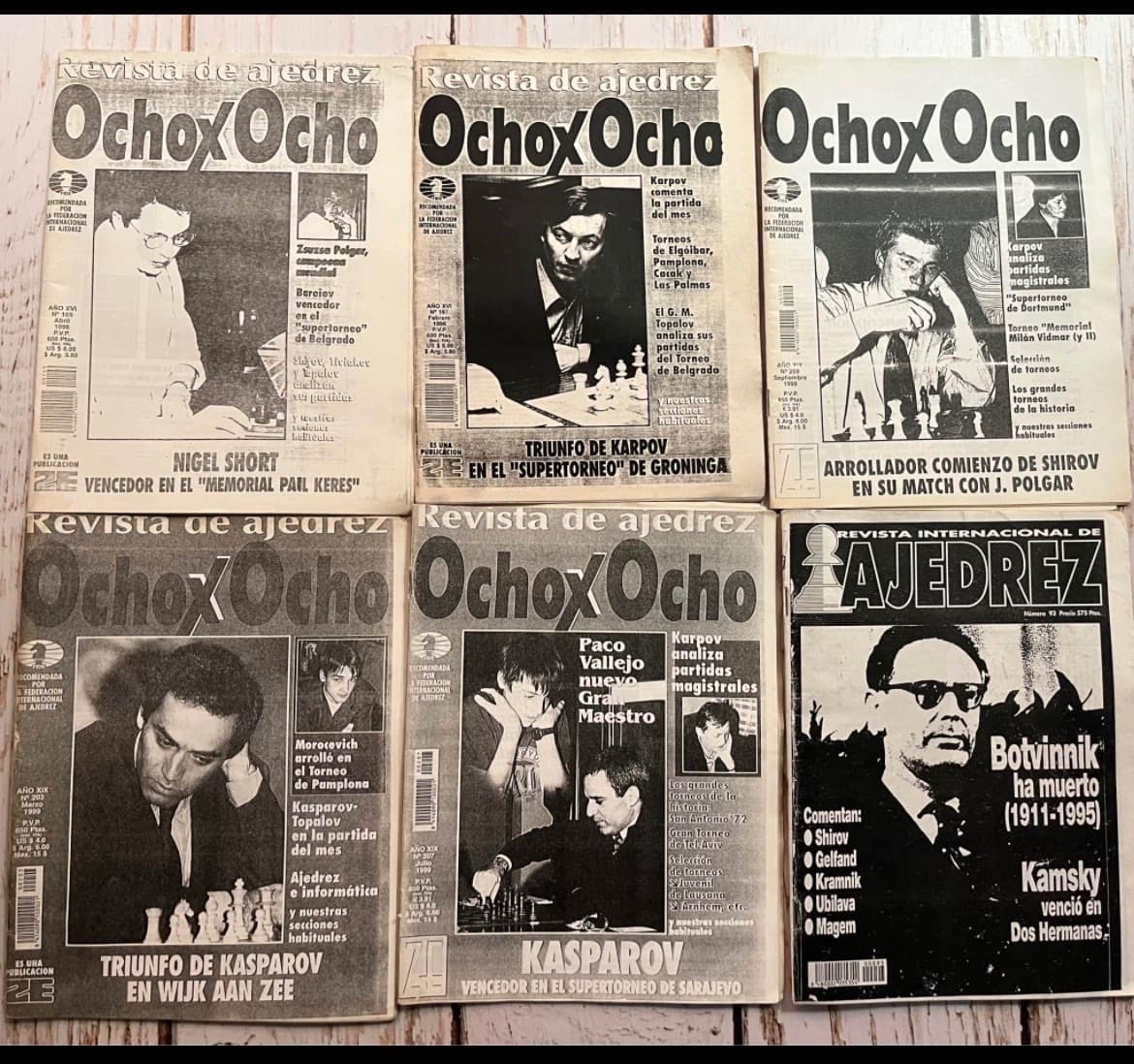 ♟️ PACK REVISTA DE AJEDREZ “OCHO POR OCHO” – 15 LIBROS (FOTOCOPIAS) ♟️ — Varios, libro usado