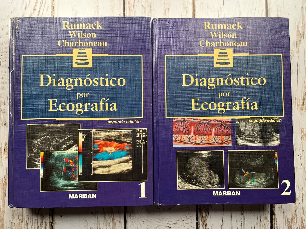 DIAGNÓSTICO POR ECOGRAFÍA – TOMO 1 Y 2 (leer descripción) — Rumack – Wilson – Charboneau, libro usado