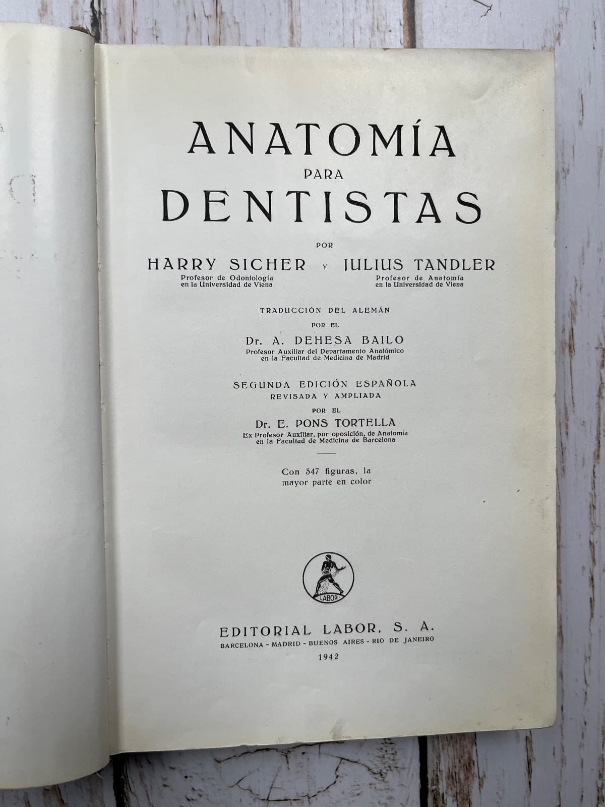 Anatomía para dentistas — Harry Sicher / Julius Tandler, libro usado (foto 1 de 6)