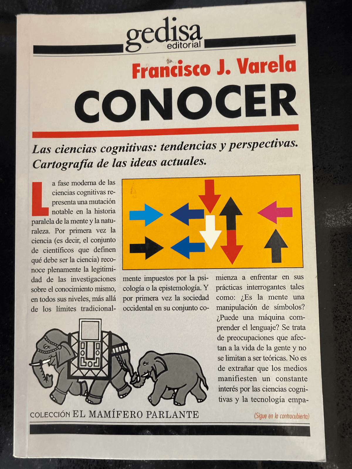 Conocer — las ciencias cognitivas: tendencias y perspectivas — Francisco J. Varela, libro usado (foto 1 de 2)