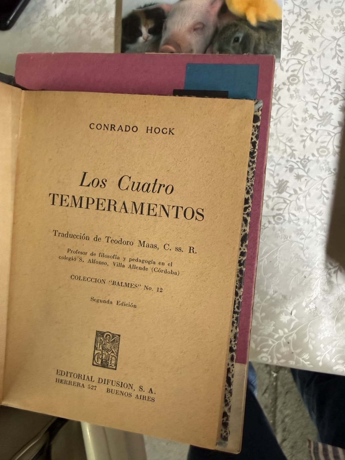 Los cuatro temperamentos — Conrado Hock, libro usado