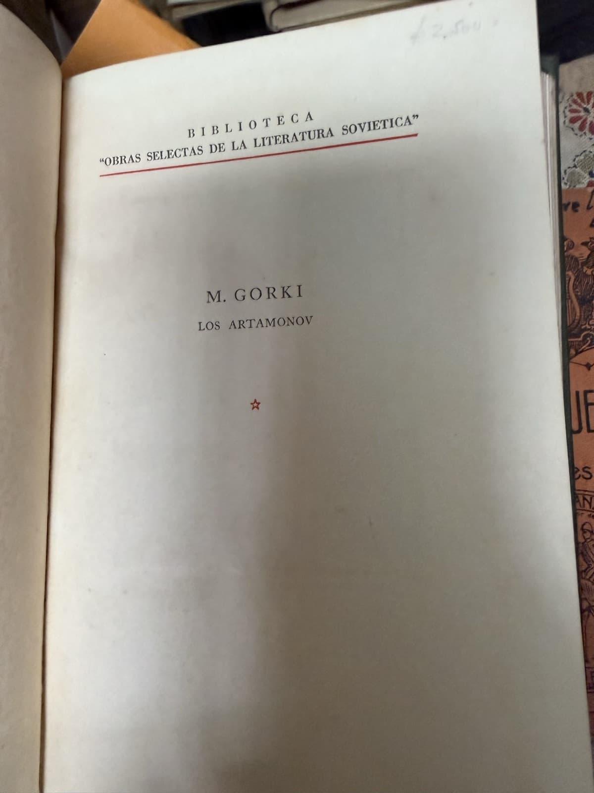 Los Artamonov — Máximo Gorki, libro usado