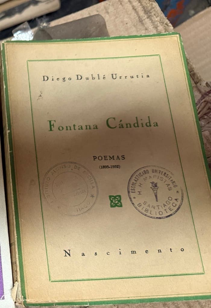 Fontana Cándida. Poemas (1895-1952) — Diego Dublé Urrutia, libro usado