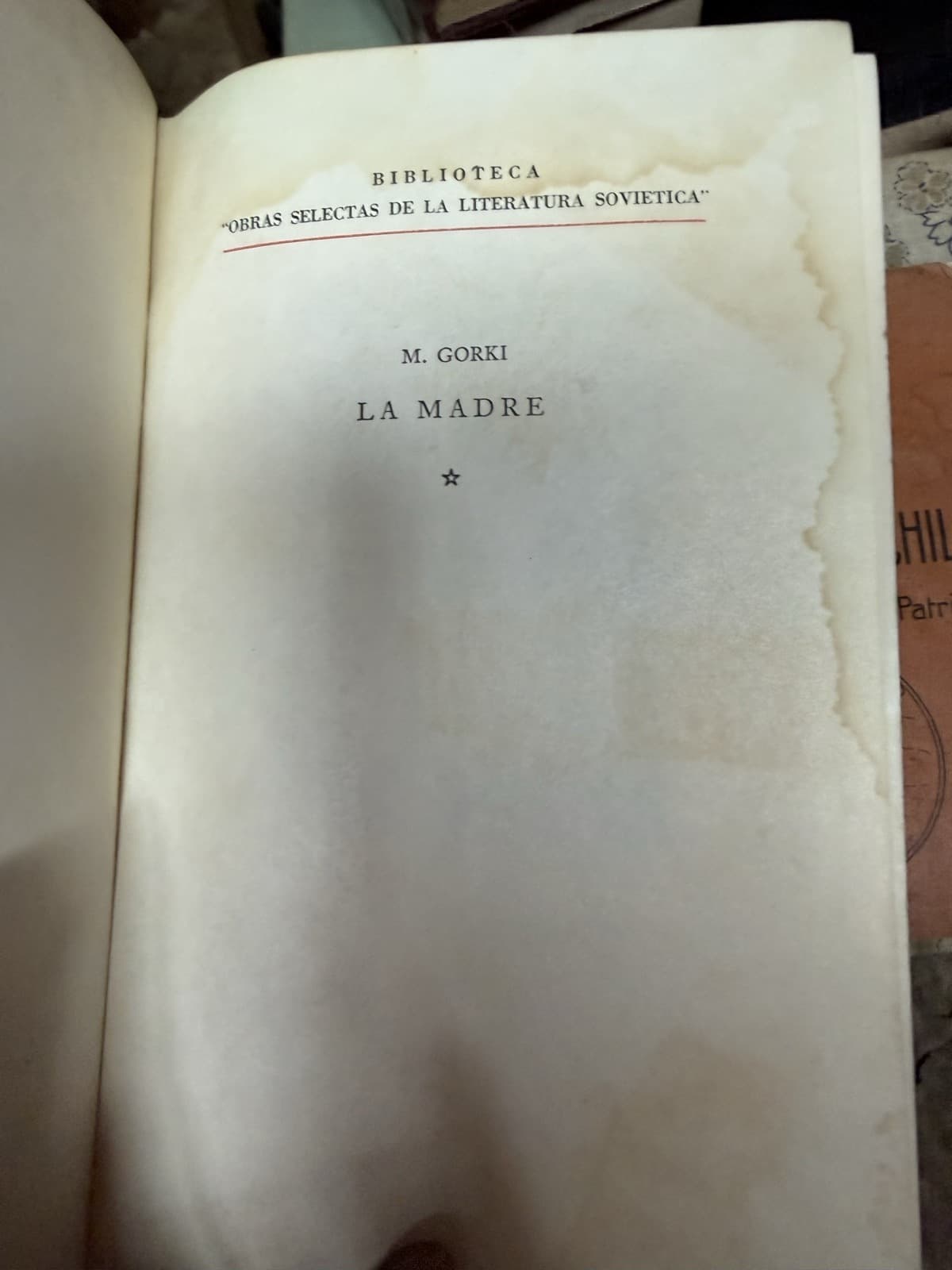 La madre — Máximo Gorki, libro usado