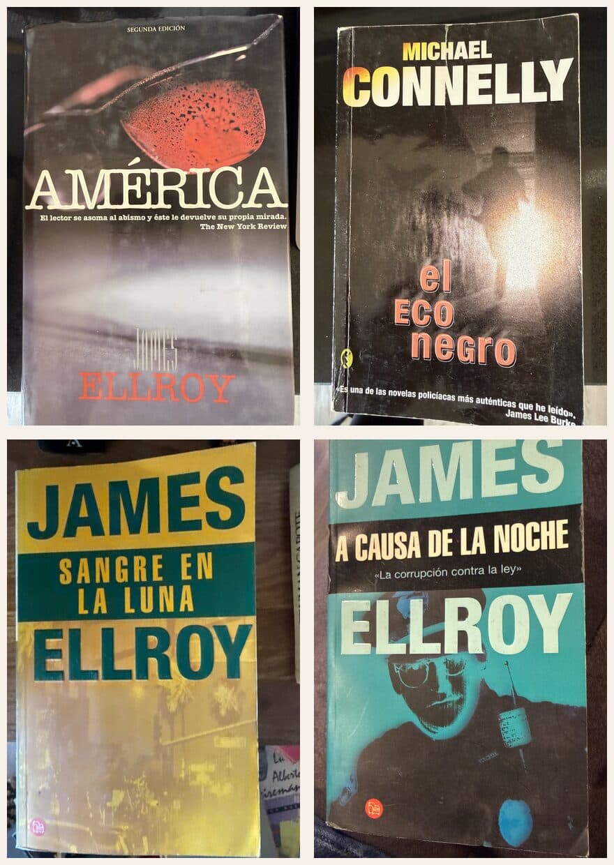 Lote 4 novelas negras americanas: Michael Connelly y James Ellroy — Varios autores, libro usado