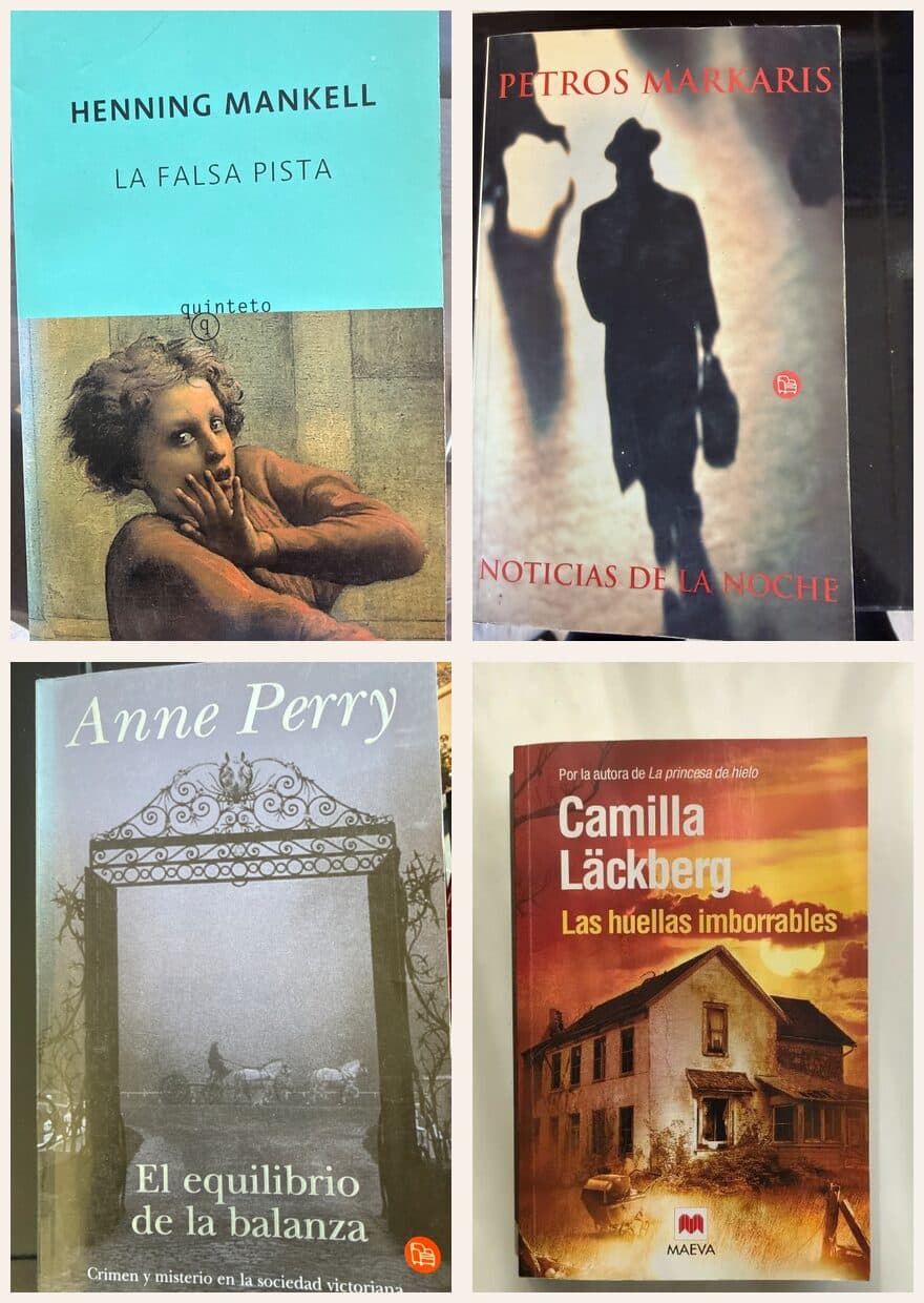 Lote 4 novelas negras europeas: Mankell, Läckberg, Márkaris y Anne Perry — Varios autores, libro usado