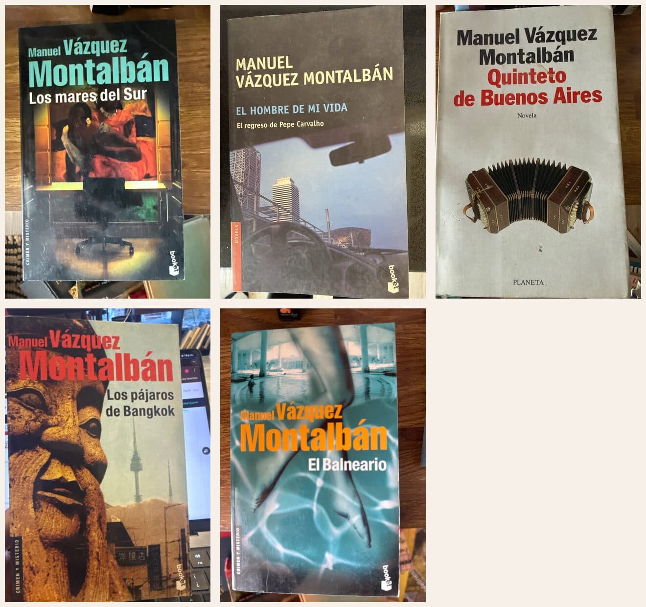 Lote 5 novelas de Pepe Carvalho, de Manuel Vázquez Montalbán — Manuel Vázquez Montalbán, libro usado