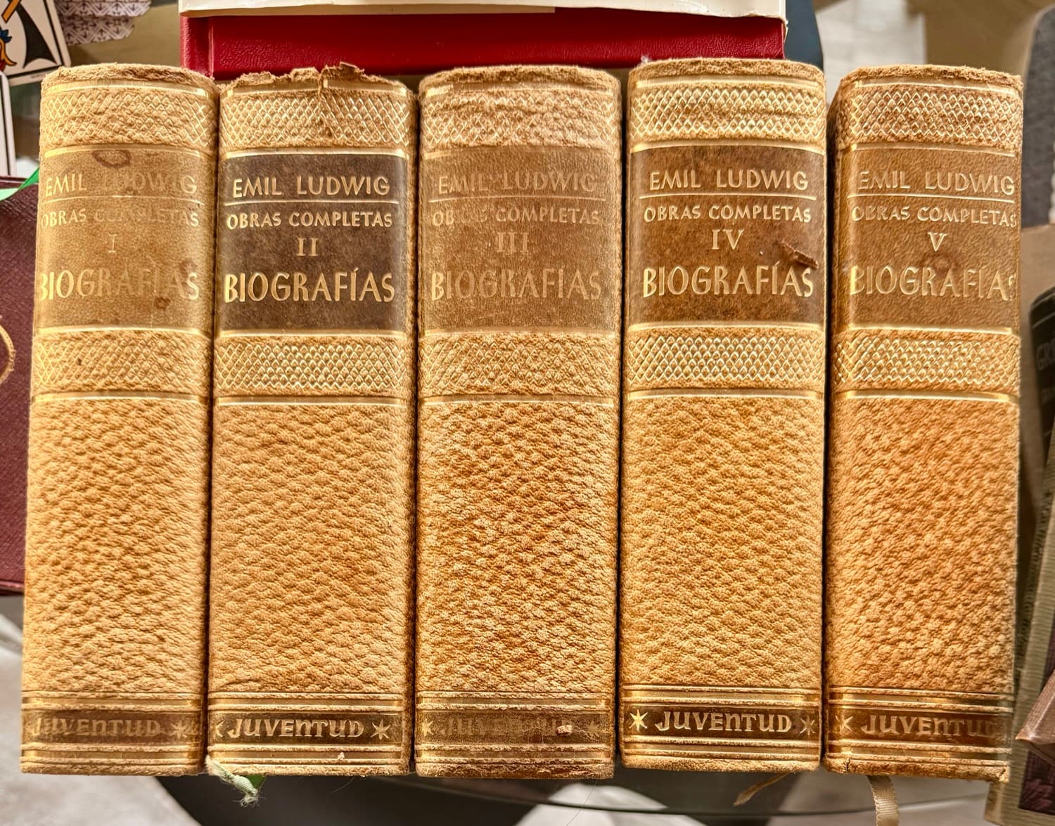 Emil Ludwig — Obras Completas en 5 tomos de piel: Napoleón, Cleopatra, Goethe, Bolívar, Bismarck (Juventud) — Emil Ludwig, libro usado (foto 1 de 6)