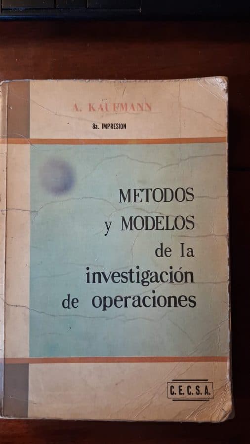 Métodos y Modelos de la Investigación de Operaciones — Arnold Kaufmann, libro usado (foto 1 de 2)