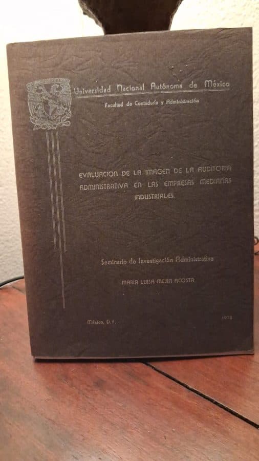 Evaluación de la Imagen de la Auditoría Administrativa en las Empresas Medianas Industriales — Maria Luisa Mejia Acosta, libro usado