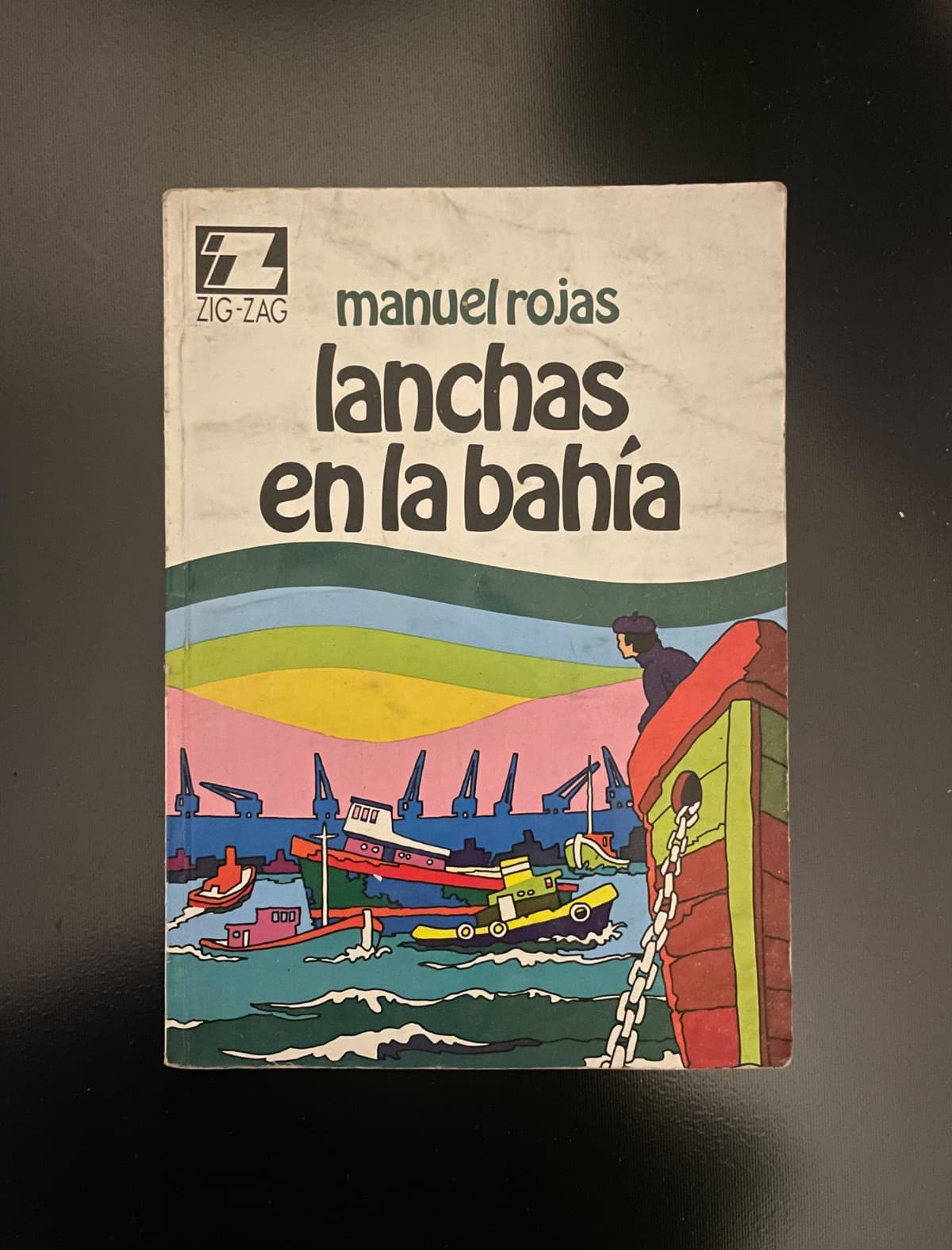Lanchas en la bahía — Manuel Rojas, libro usado