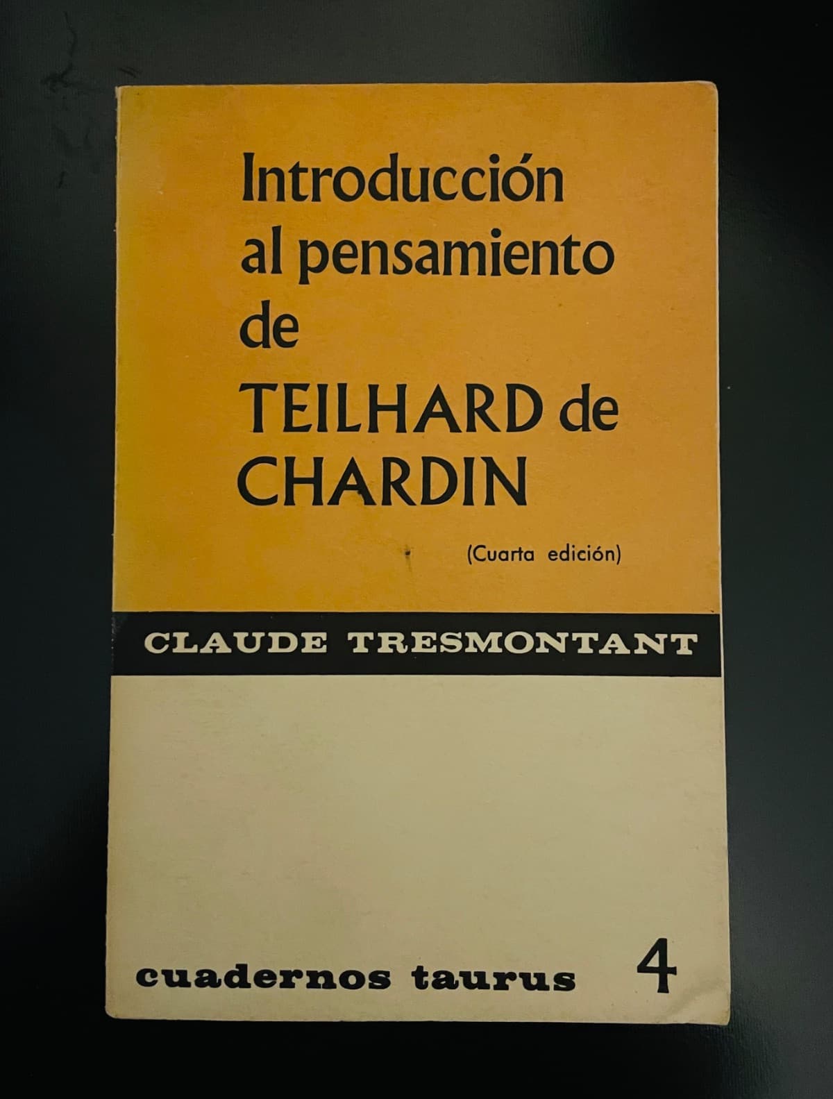 Introducción al pensamiento de Teilhard de Chardin — Claude Tresmontant, libro usado