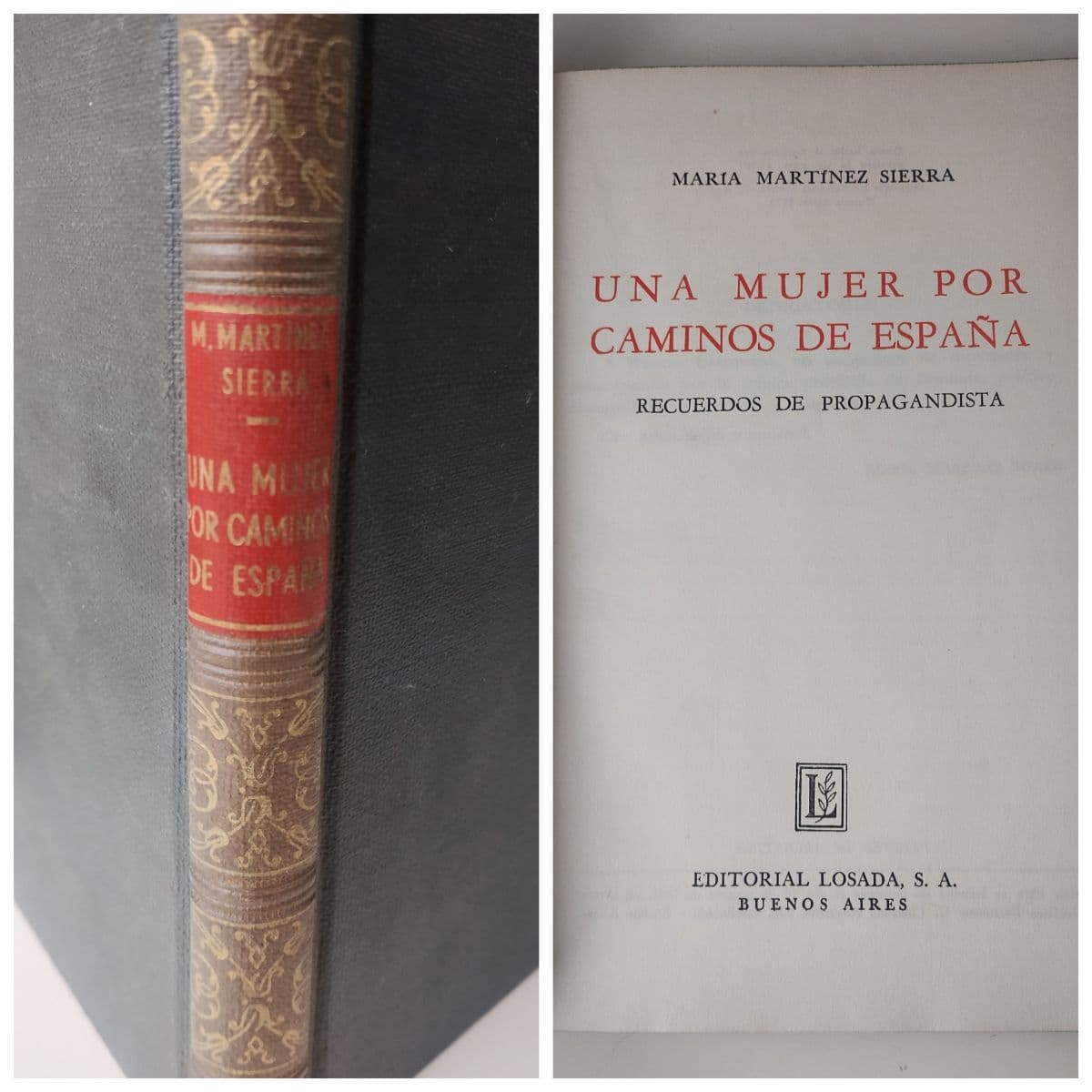 Recuerdos de una Propagandista — María Martinez Sierra , libro usado (foto 1 de 4)
