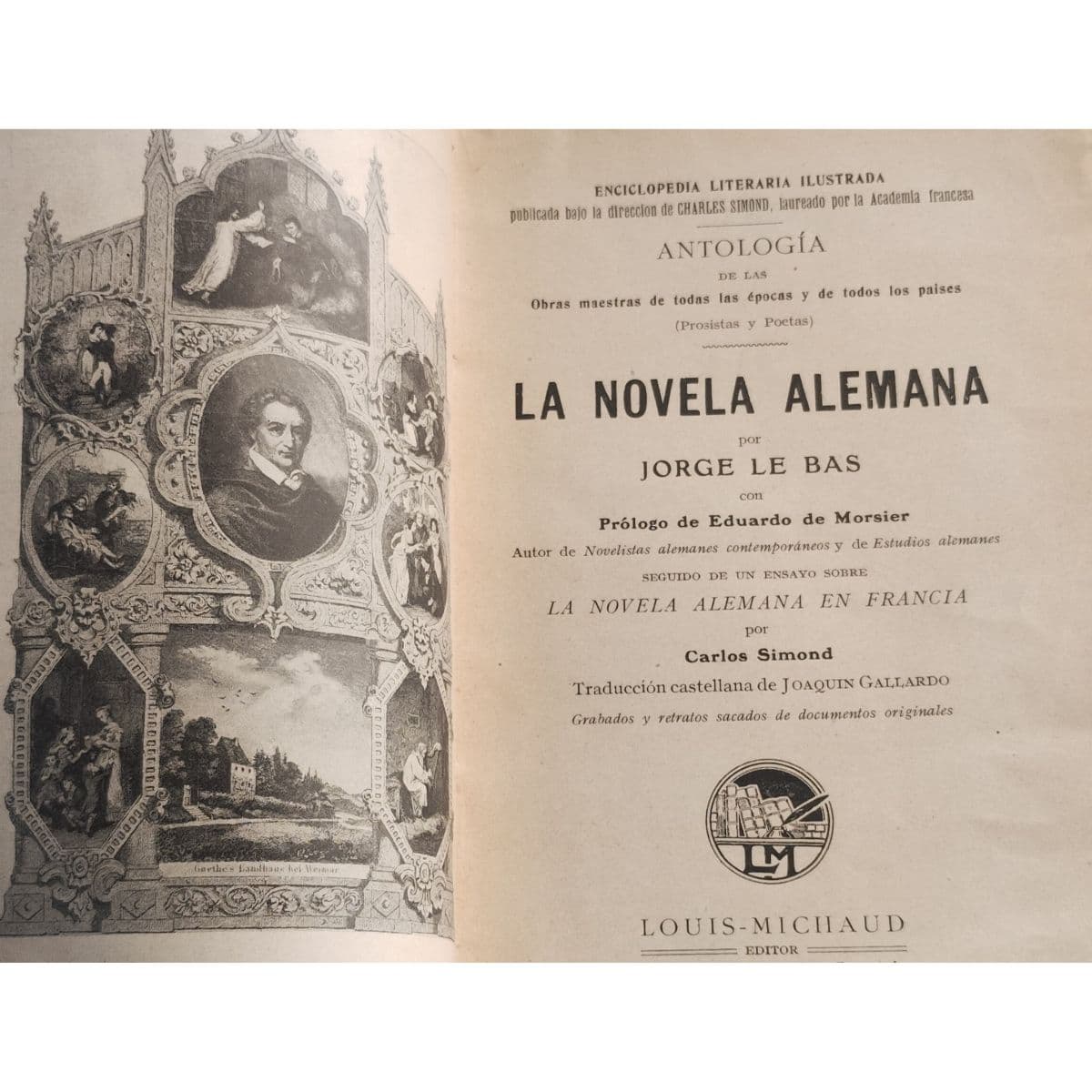 La novela alemana, J. Le Bas. Antigua Ed 1905 — J. Le Bas, libro usado