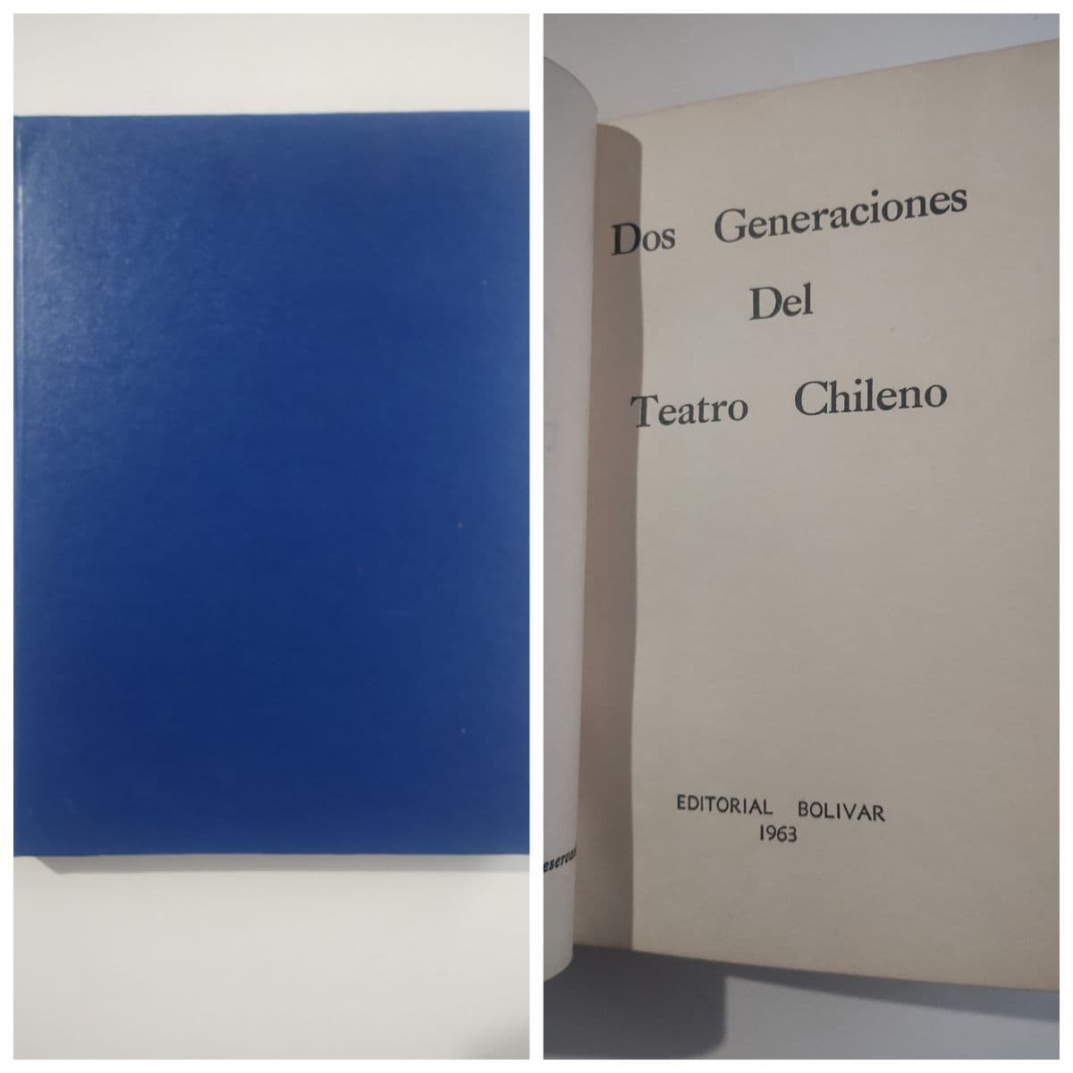Dos Generaciones del Teatro Chileno" — Domingo Piga y otros, libro usado (foto 1 de 3)