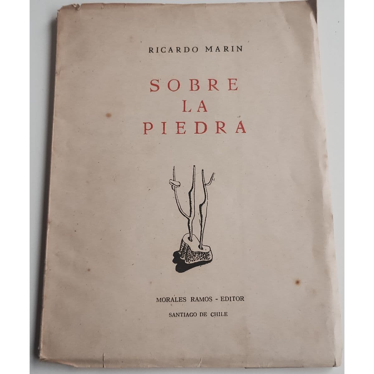 Sobre la piedra, tres Elegias. 1948 — Ricardo Marín , libro usado (foto 1 de 3)