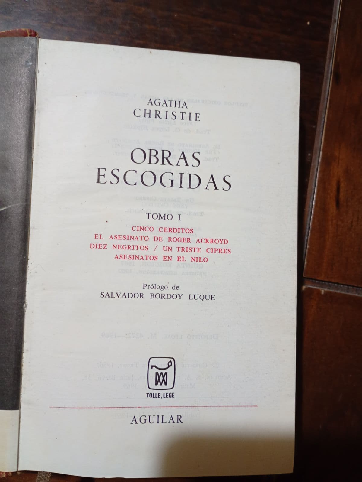 Obras Escogidas VOL. 1 — Agatha Christie, libro usado (foto 1 de 6)