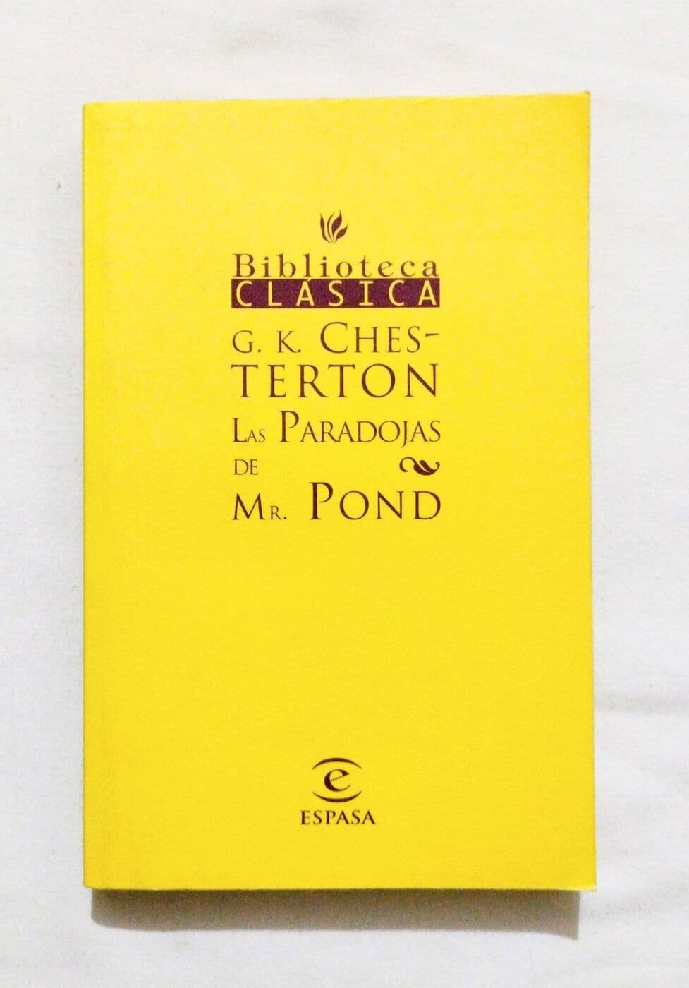 Las paradojas de Mr. Pond — G.K. Chesterton, libro usado