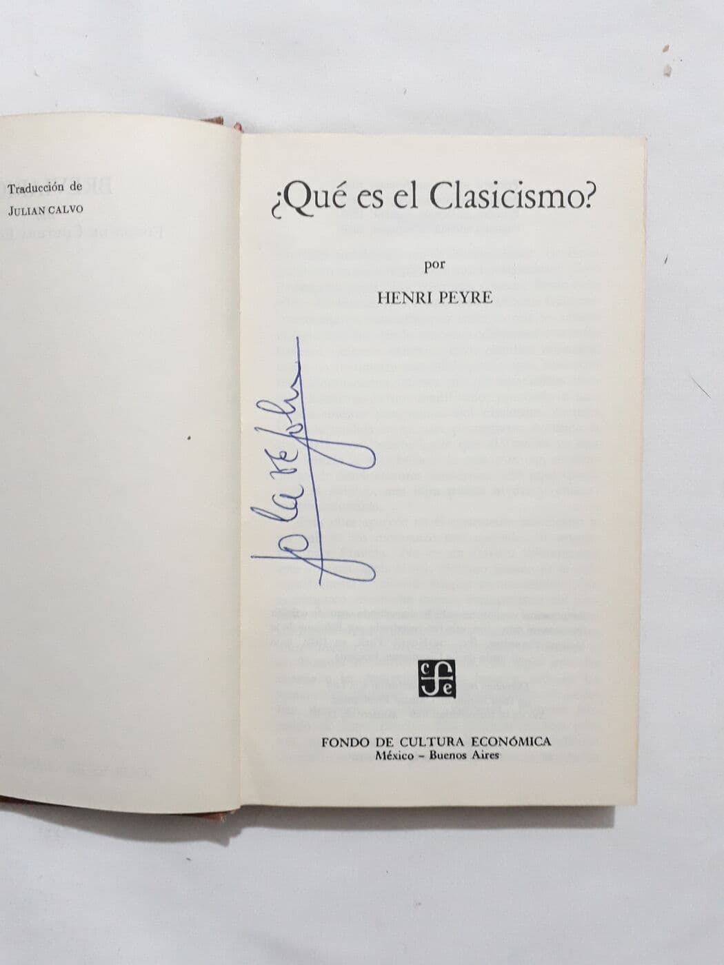 ¿Qué es el clasicismo? — Henri Peyre, libro usado (foto 2 de 2)