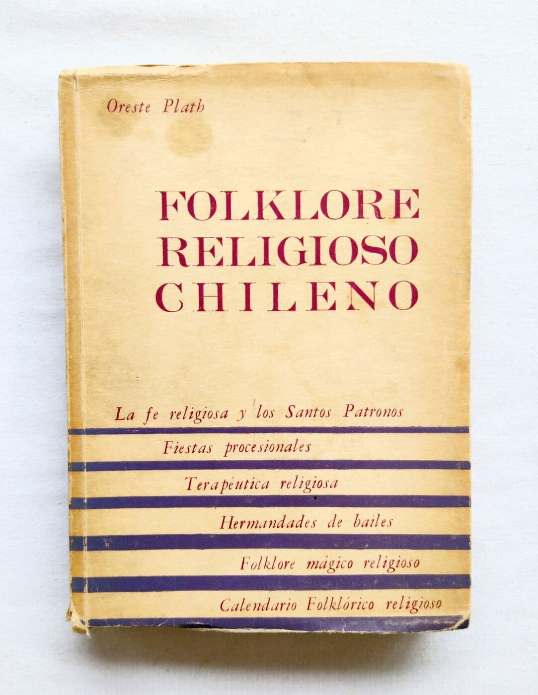 Folklore religioso chileno — Oreste Plath, libro usado