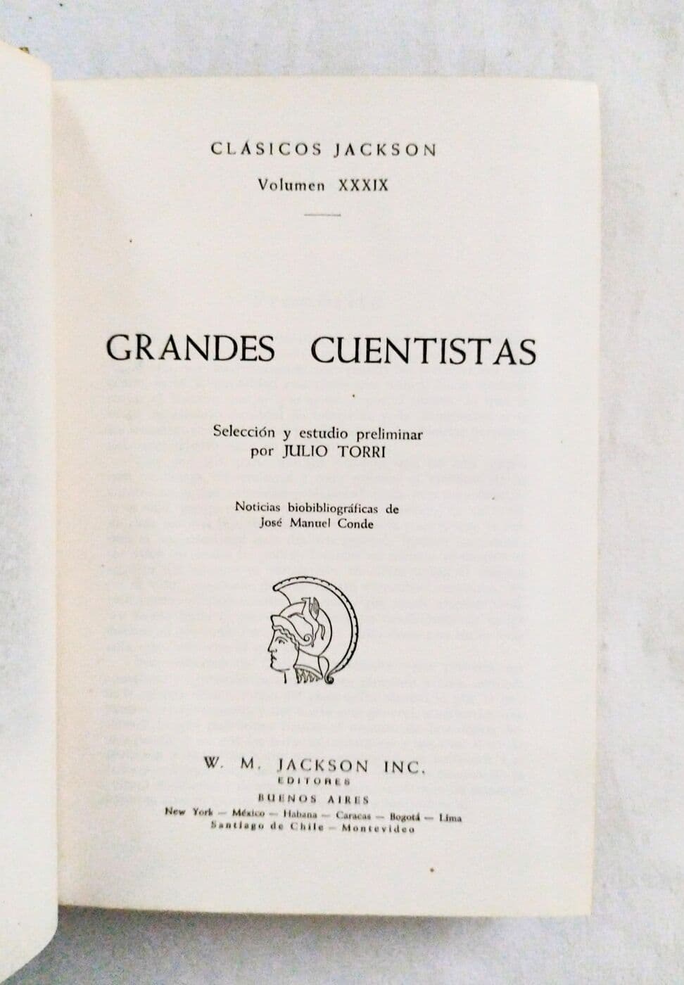 Grandes cuentistas — Julio Torri (ed.), libro usado (foto 2 de 2)