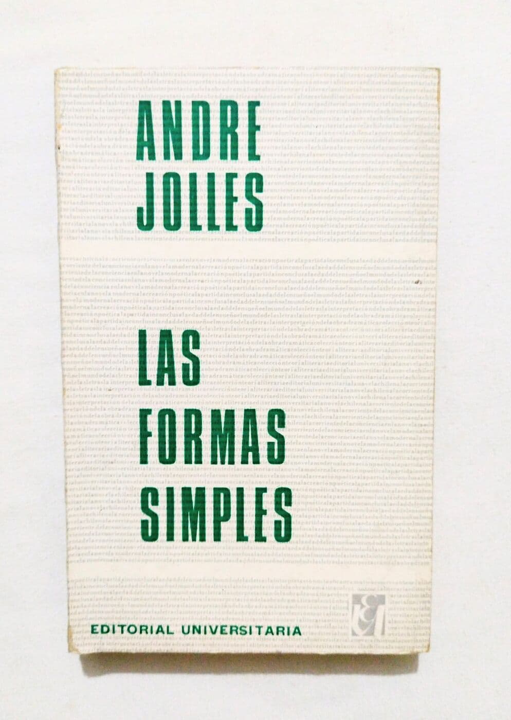Las formas simples — André Jolles, libro usado