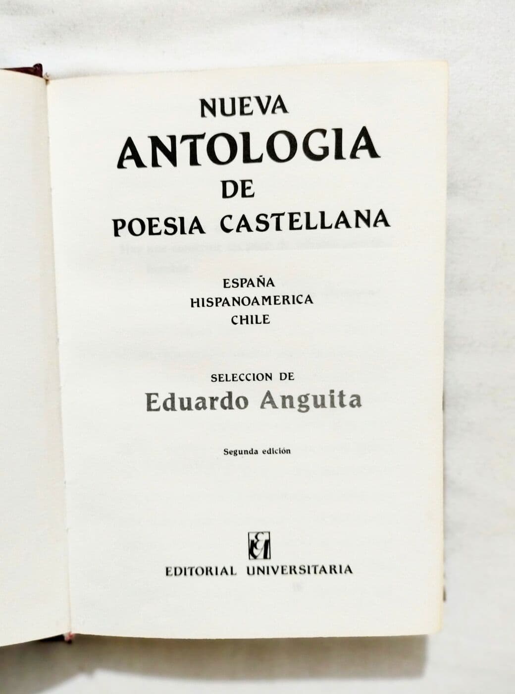Nueva antología de la poesía castellana — Eduardo Anguita (ed.), libro usado (foto 2 de 2)