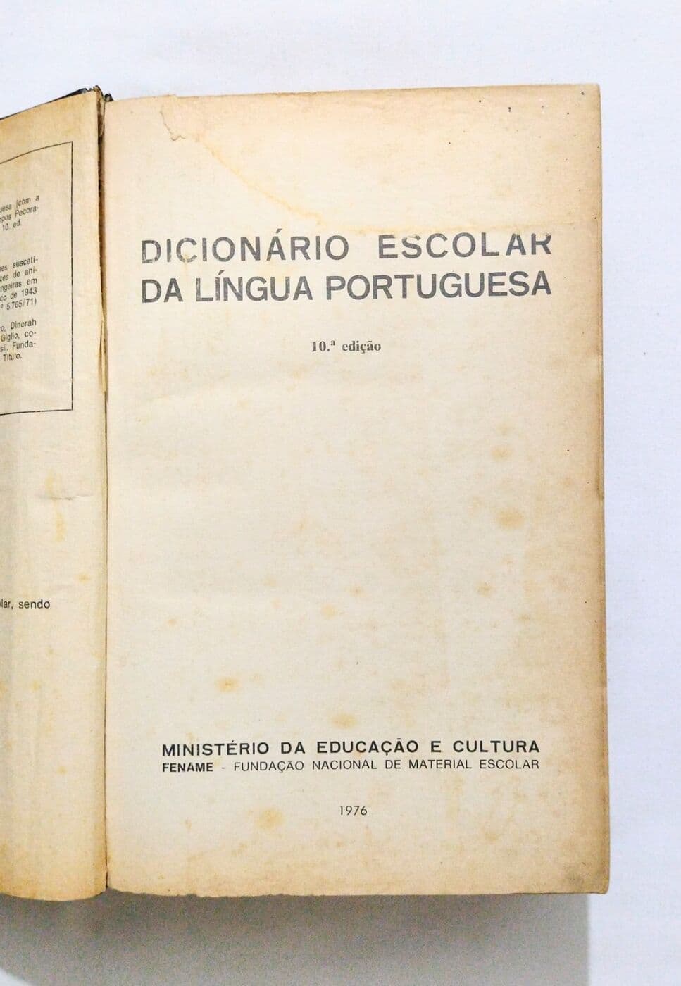 Dicionario escolar da língua portuguesa (Idioma Portugués) — Francisco Da Silveira Bueno (ed.), libro usado (foto 2 de 2)