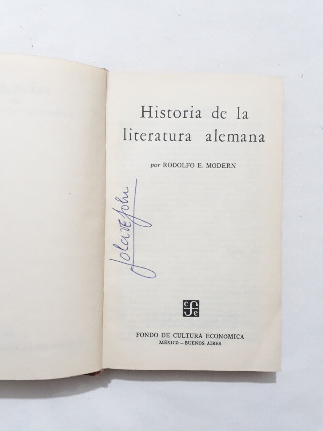 Historia de la literatura alemana — Rodolfo E. Modern, libro usado (foto 2 de 2)